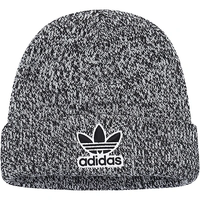 Men's adidas Originals Black/White Trefoil Cuffed Knit Hat
