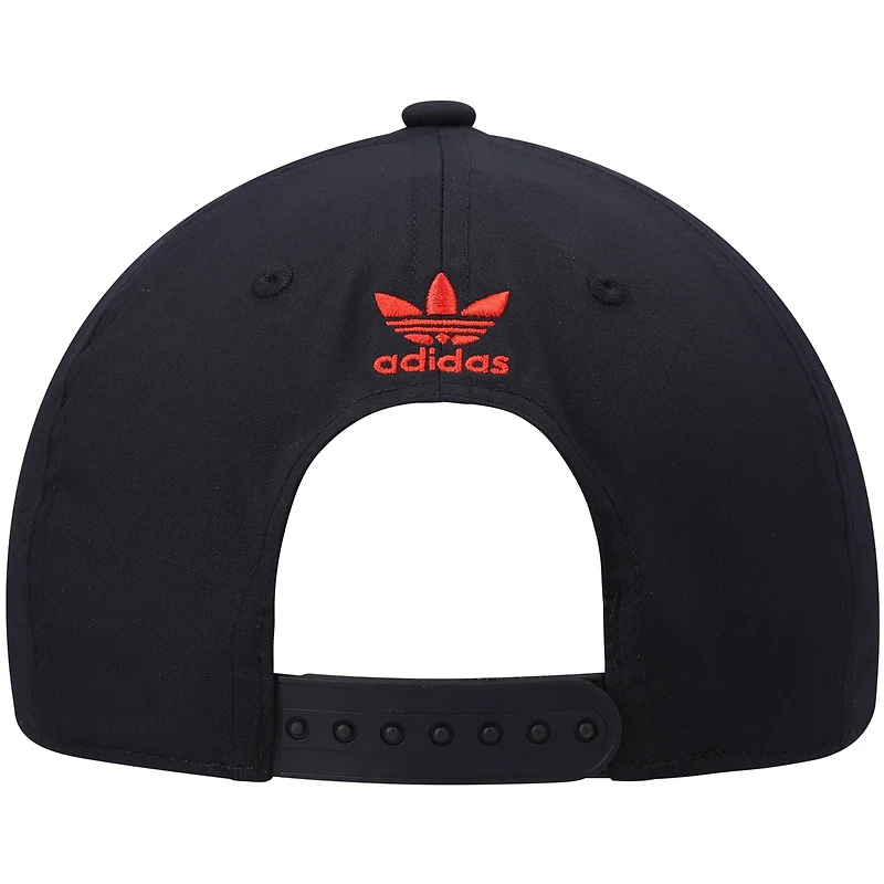 Men's adidas Originals Black Beacon Trefoil III Snapback Hat