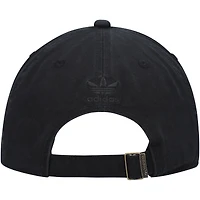 Casquette ajustable délavée pré-courbé adidas Originals pour hommes, noir