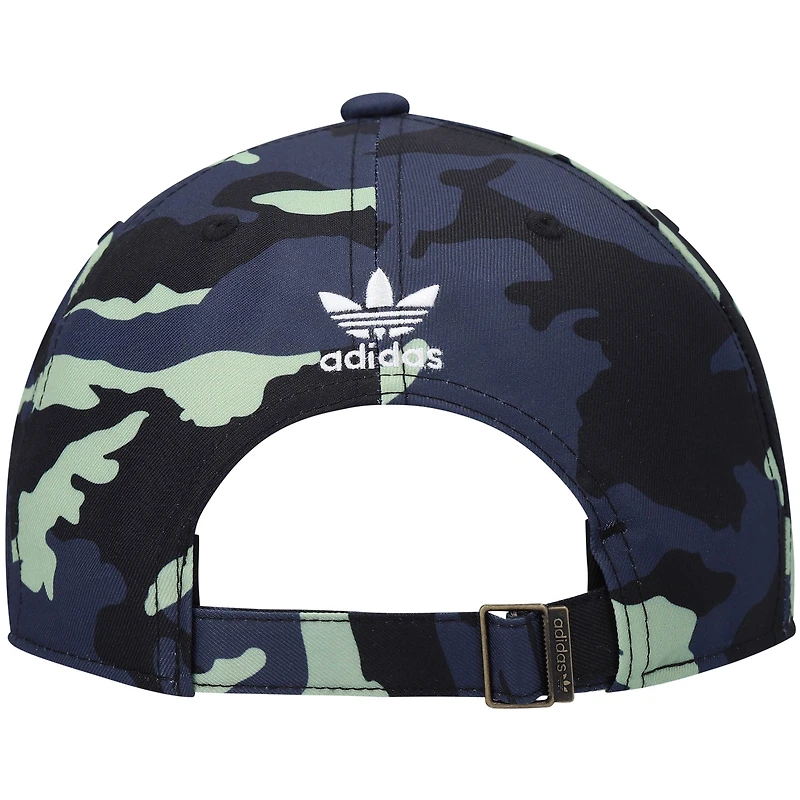 Men's adidas Originals Black Relaxed Camo Trefoil Adjustable Hat