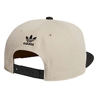 Men's adidas Originals Cream/Black Trefoil Chain Snapback Hat