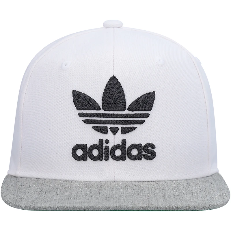 Men's adidas Originals White Trefoil Chain Snapback Hat