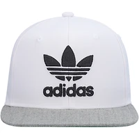 Men's adidas Originals White Trefoil Chain Snapback Hat