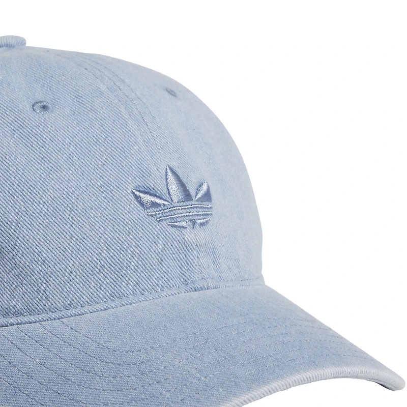 Casquette unisexe adidas bleu clair en denim à bride arrière