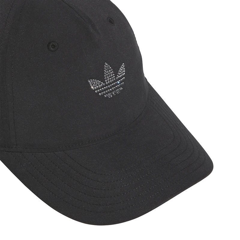 Women's Black adidas Originals Rhinestone Adjustable Hat