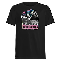 T-shirt adidas noir Lionel Messi x Patrick Mahomes pour jeunes