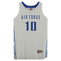 Maillot Nike #10 gris alternatif des Falcons de l'Air Force émis par l'équipe du programme de basket-ball - Taille M