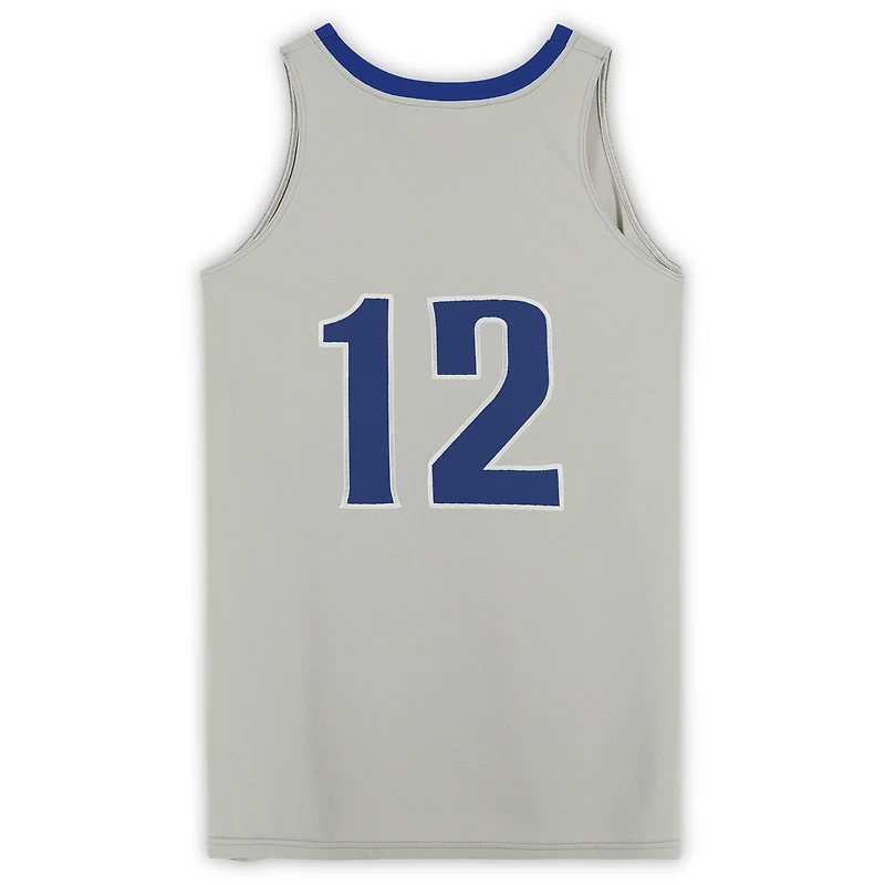 Maillot Nike #12 gris alternatif des Falcons de l'Air Force émis par l'équipe du programme de basket-ball - Taille L