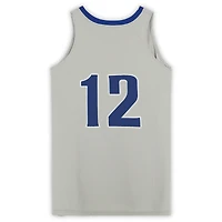 Maillot Nike #12 gris alternatif des Falcons de l'Air Force émis par l'équipe du programme de basket-ball - Taille L