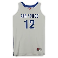 Maillot Nike #12 gris alternatif des Falcons de l'Air Force émis par l'équipe du programme de basket-ball - Taille L