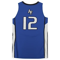 Maillot officiel Nike des Air Force Falcons, numéro 12, bleu royal et noir, taille L.