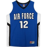 Maillot Nike Air Force Falcons #12 Royal White & Black du programme de basket-ball - Taille L