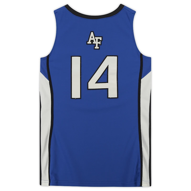Air Force Falcons Nike Team-Issued #14 Royal & Black Jersey from the Basketball Program