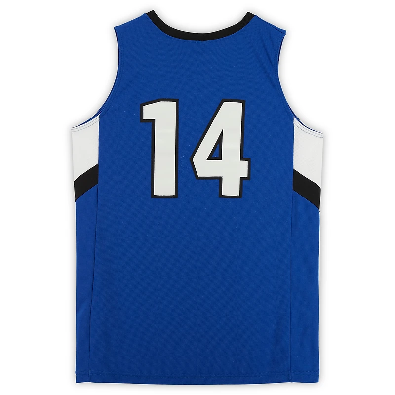 Maillot Nike Air Force Falcons #14 Royal White & Black du programme de basket-ball - Taille M