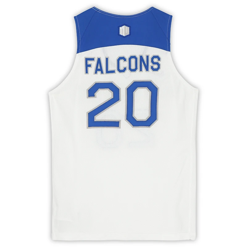 Air Force Falcons Nike Team-Issued #20 White Royal & Gray Jersey from the Basketball Program - Size M