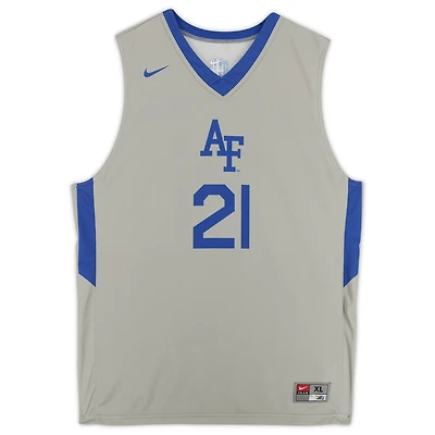 Maillot Nike #21 gris alternatif des Falcons de l'Air Force émis par l'équipe du programme de basket-ball - Taille XL