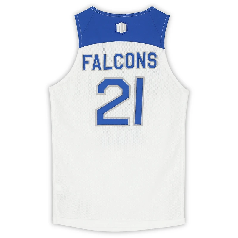 Air Force Falcons Nike Team-Issued #21 White Royal & Gray Jersey from the Basketball Program - Size M