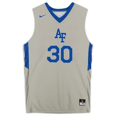 Maillot alternatif gris n°30 des Air Force Falcons Nike, édité par l'équipe du programme de basket-ball