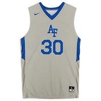 Maillot alternatif gris n°30 des Air Force Falcons Nike, édité par l'équipe du programme de basket-ball