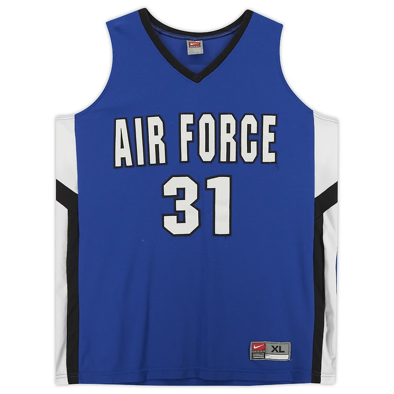 Maillot Nike Air Force Falcons #31 Royal White & Black du programme de basket-ball - Taille XL