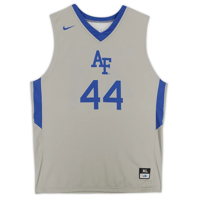 Maillot Nike #44 gris alternatif des Falcons de l'Air Force émis par l'équipe du programme de basket-ball - Taille XL