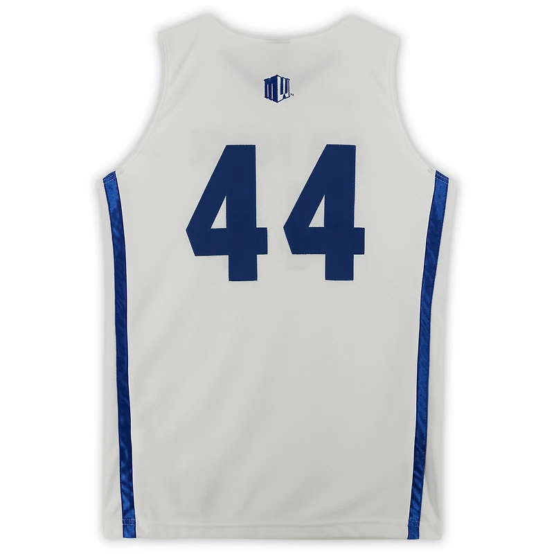 Maillot blanc Nike #44 des Air Force Falcons avec patch NCAA du programme de basket-ball - Taille M