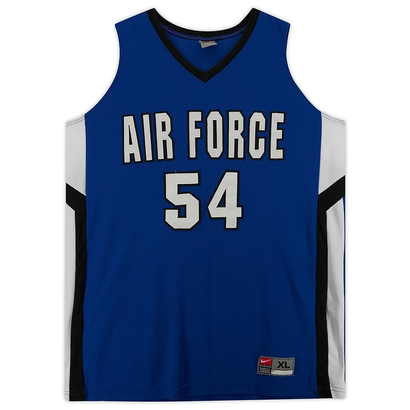 Maillot Nike Air Force Falcons #54 Royal White & Black du programme de basket-ball - Taille XL