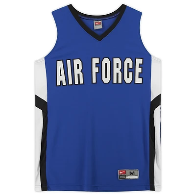 Maillot officiel Nike des Air Force Falcons, bleu roi, blanc et noir, issu du programme de basketball - Taille M