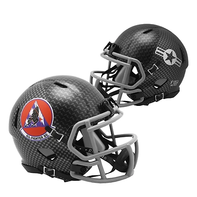 Casque de vitesse miniature du 63e escadron de chasse Riddell des Falcons de l'armée de l'air