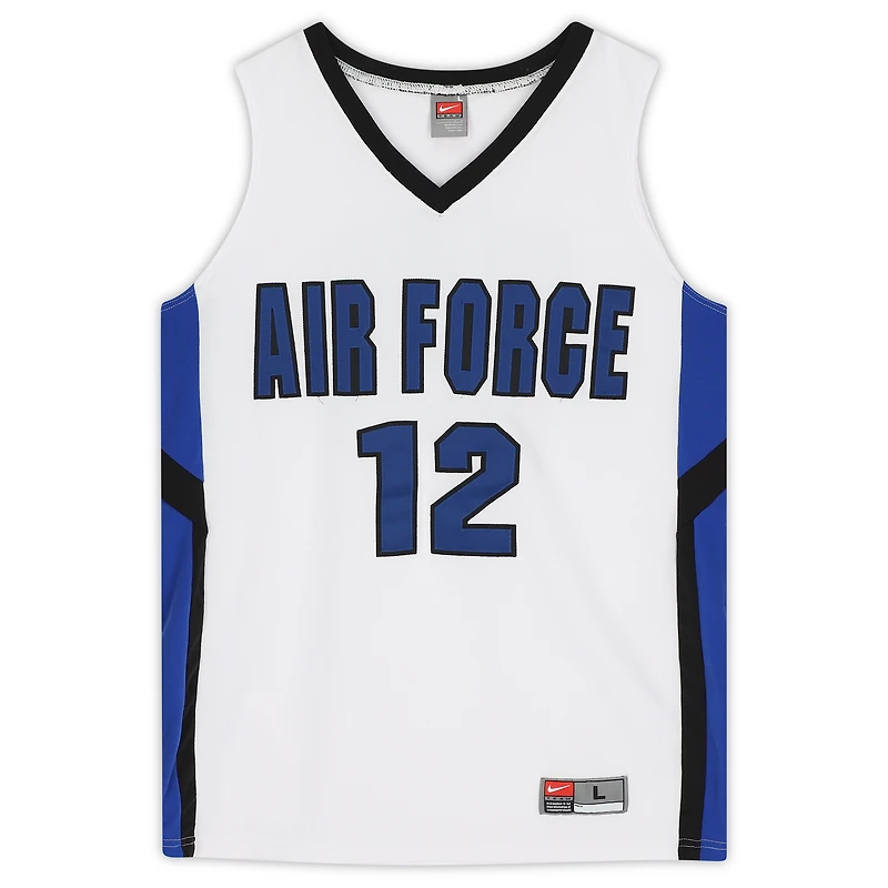 Air Force Falcons Team-Issued #12 White and Black Jersey from the Basketball Program