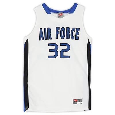 Maillot blanc, bleu et noir numéro 32 des Air Force Falcons émis par l'équipe du programme de basket-ball - Taille L