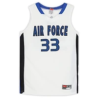 Air Force Falcons Team-Issued #33 White Blue and Black Jersey from the Basketball Program