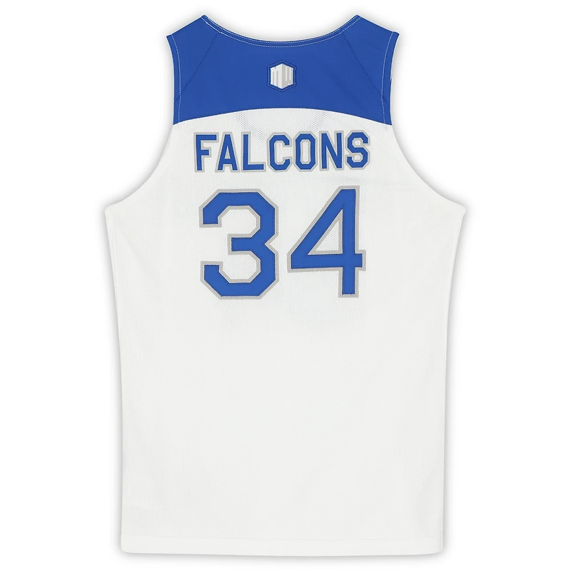 Maillot officiel n° 34 blanc, bleu et gris de l'équipe des Falcons de l'Air Force (programme de basketball) - Taille L