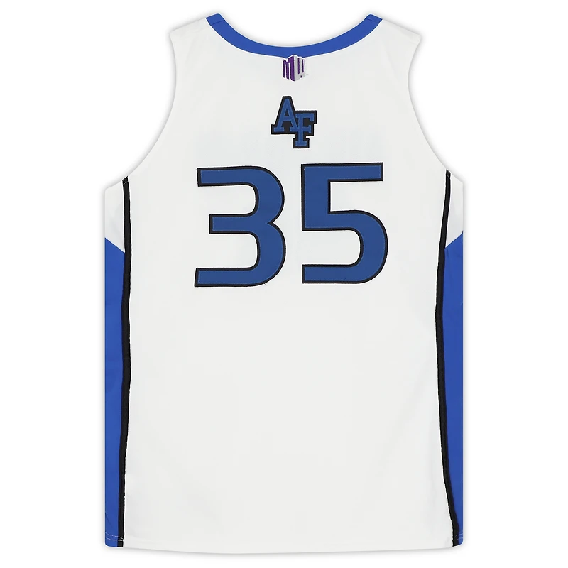 Air Force Falcons Team-Issued #35 White Blue and Black Jersey from the Basketball Program - Size XL