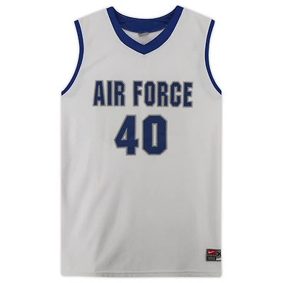 Maillot blanc n° 40 avec col bleu émis par l'équipe des Air Force Falcons du programme de basket-ball - Taille 2XL