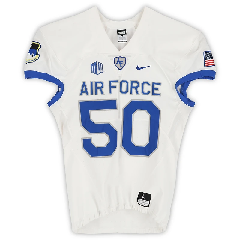 Air Force Falcons Team-Issued #50 White Nike Jersey from the Football Program - Size L