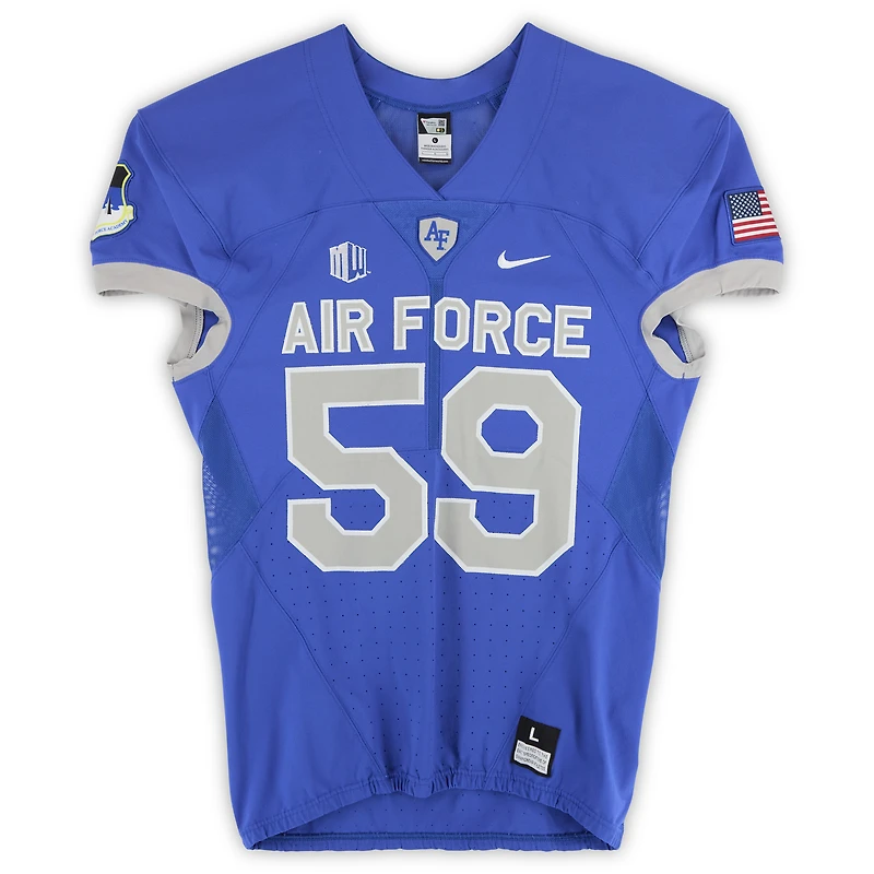 Maillot Nike Royal n° 59 des Falcons de l'Air Force, édition football, taille L