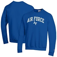 Men's Champion  Heather Gray Air Force Falcons Arch Over Logo Pullover Sweatshirt