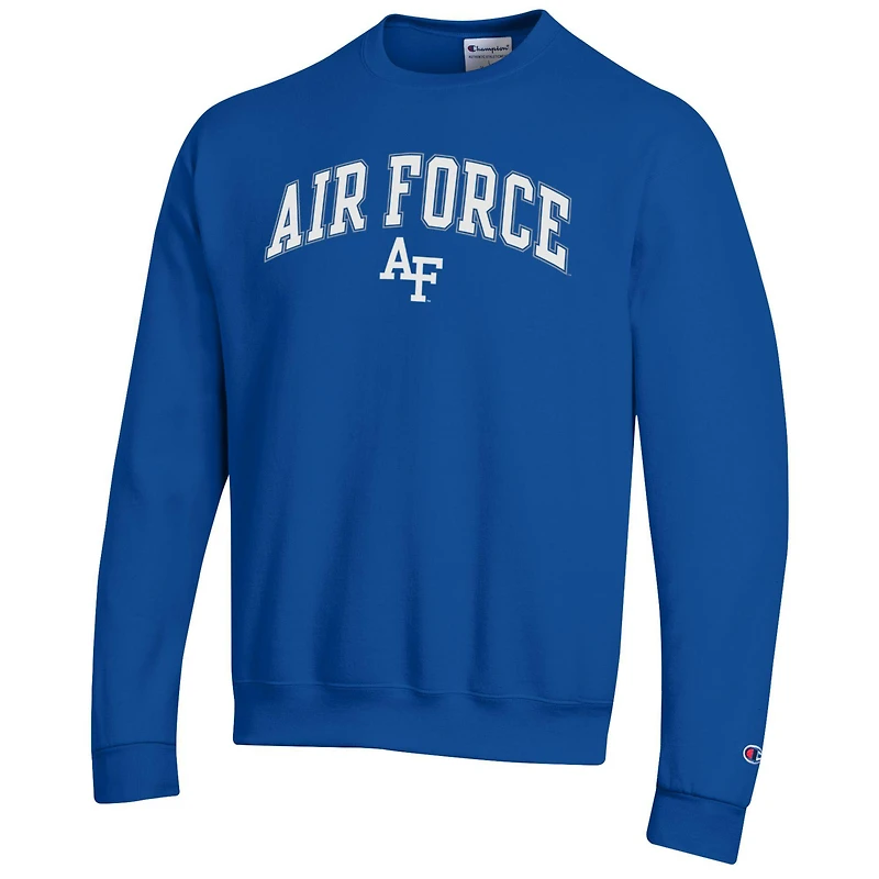 Men's Champion  Heather Gray Air Force Falcons Arch Over Logo Pullover Sweatshirt