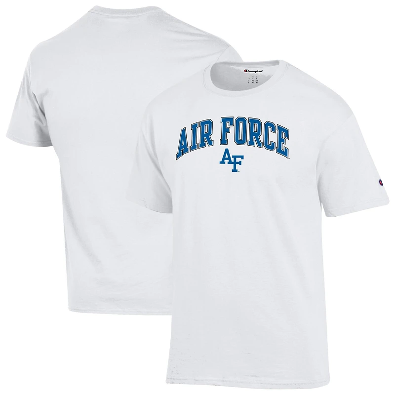 T-shirt blanc avec logo arqué des Falcons de l'Air Force pour homme