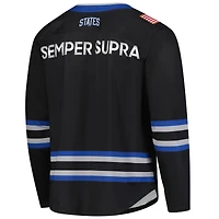 Maillot réplique de hockey Space Force des Falcons l'Air pour homme, noir