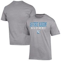 Men's Champion  Gray Air Force Falcons Alumni Logo Stack T-Shirt