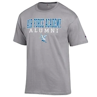 Men's Champion  Gray Air Force Falcons Alumni Logo Stack T-Shirt
