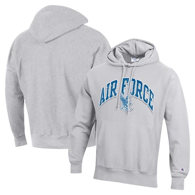 Sweat à capuche Champion Gray Air Force Falcons Vault Late Night Reverse Weave pour homme