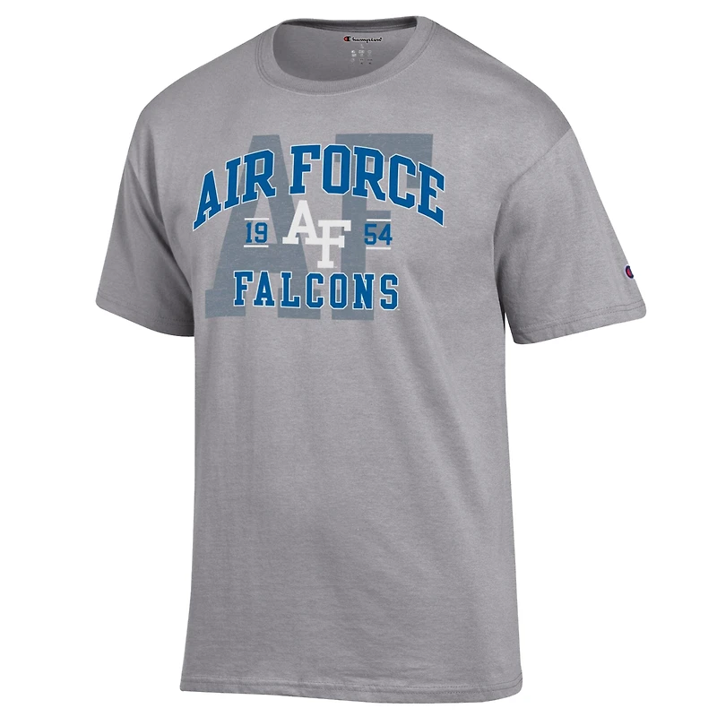 T-shirt universitaire Champion Air Force Falcons gris chiné pour homme