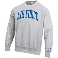 Men's Champion Heathered Gray Air Force Falcons Arch Reverse Weave Pullover Sweatshirt