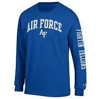 T-shirt à manches longues Champion Royal Air Force Falcons pour homme avec logo Arch Over 2-Hit