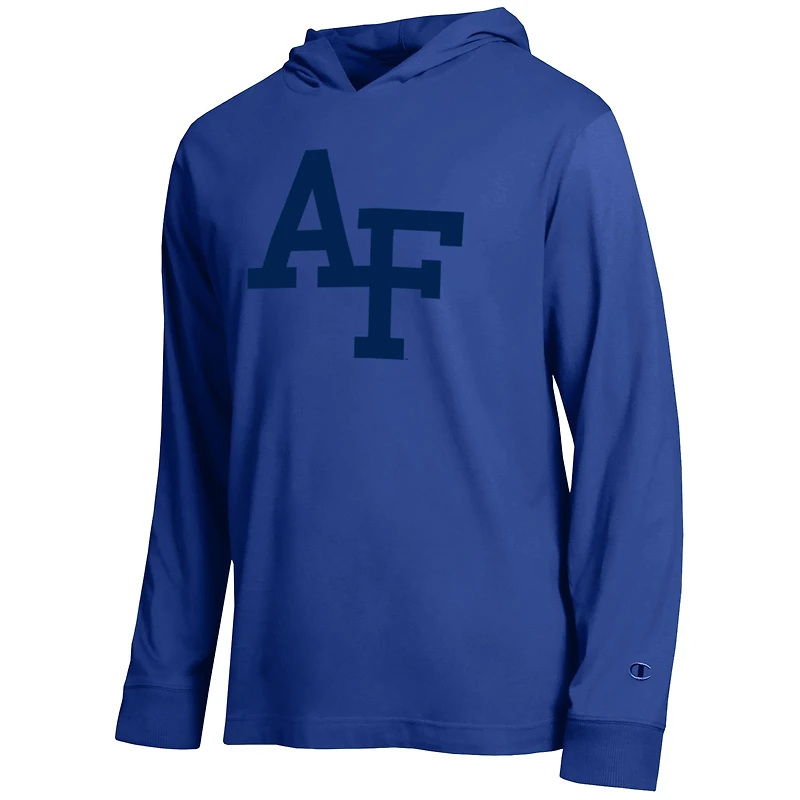 Men's Champion  Royal Air Force Falcons Tonal All-Star Long Sleeve Hooded T-Shirt