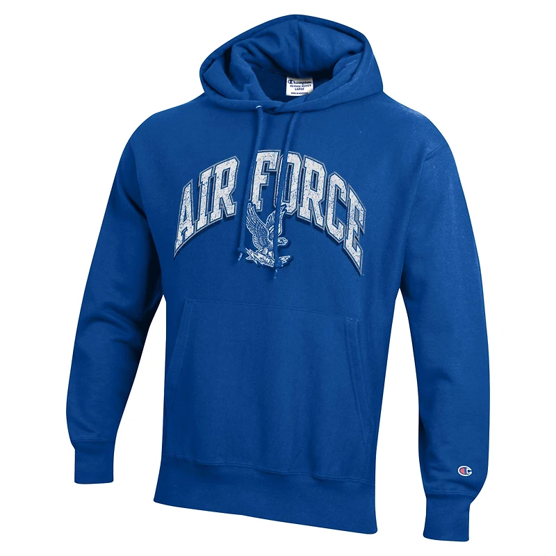 Men's Champion Royal Air Force Falcons Vault Late Night Reverse Weave Pullover Hoodie
