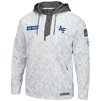 Colosseum Arctic Camo Air Force Falcons OHT Military Appreciation Quarter-Zip Sweat à capuche pour homme